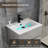 Jadaya Sharee 24" Modern Wall Mounted Bathroom Vanity with Ceramic Sink Top, Wood Tune Floating Cabinet-2116339950