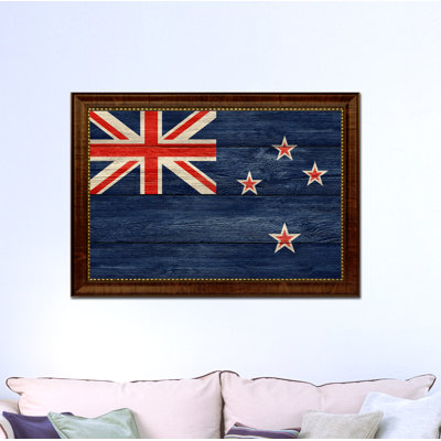 Impression sur toile encadrée « new zealand country flag »