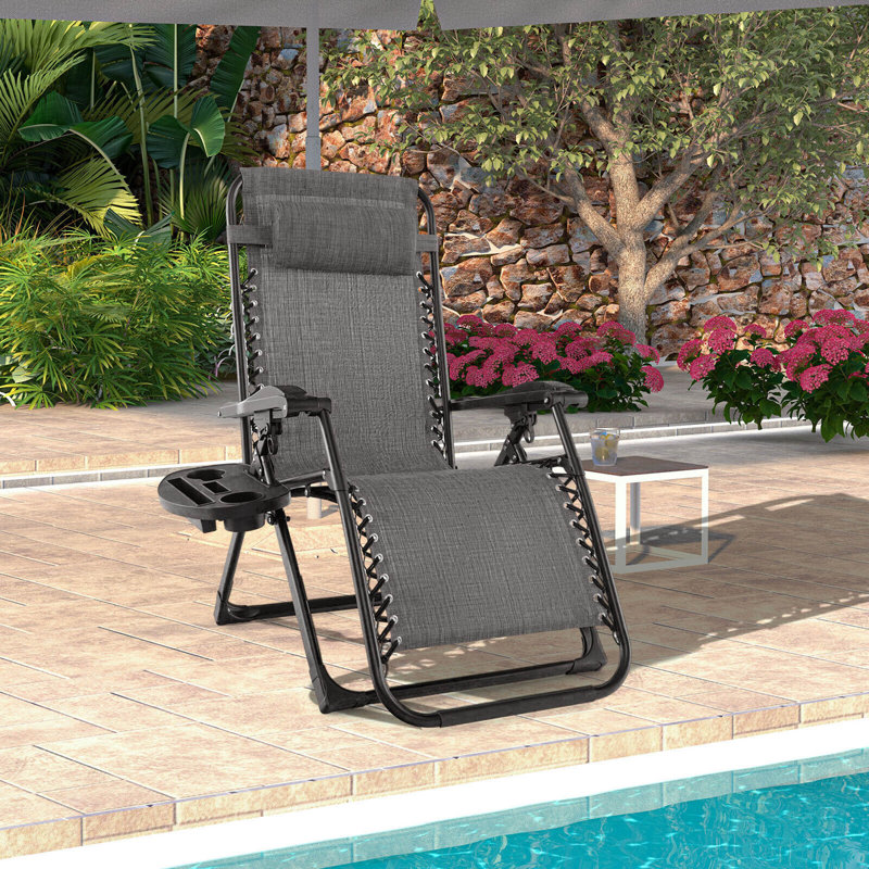 Samon Folding Zero Gravity Chair, Gray