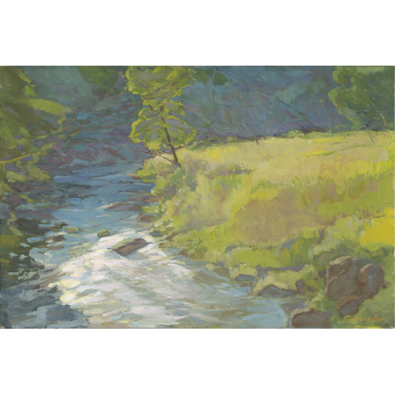 «Inner Stream», peinture sur toile, H 8 po x l 12 po