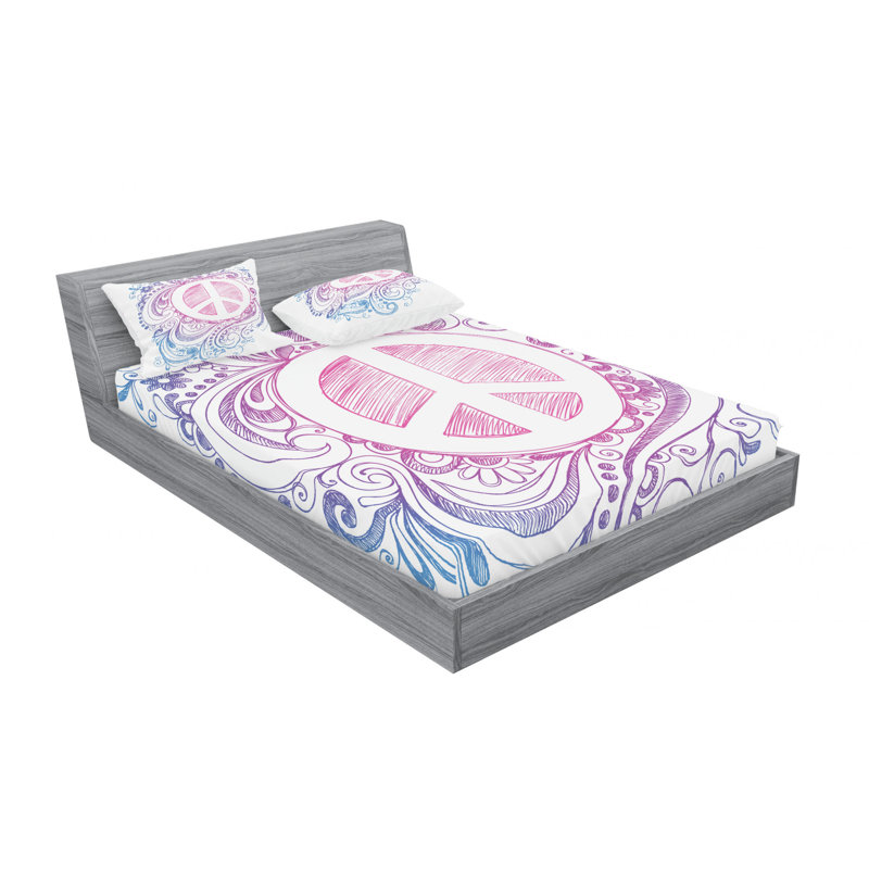 Microfiber Sheet Set, Queen Sheet Set with Fitted Sheet
