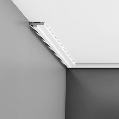 Polystyrène, blanc apprêté H 1/2 po x l 78 po x P 1 1/2 po
