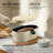 Kook Dutch Oven With Lid, Enameled Cast Iron, 5 Qt, Ivory-120330368-122091966