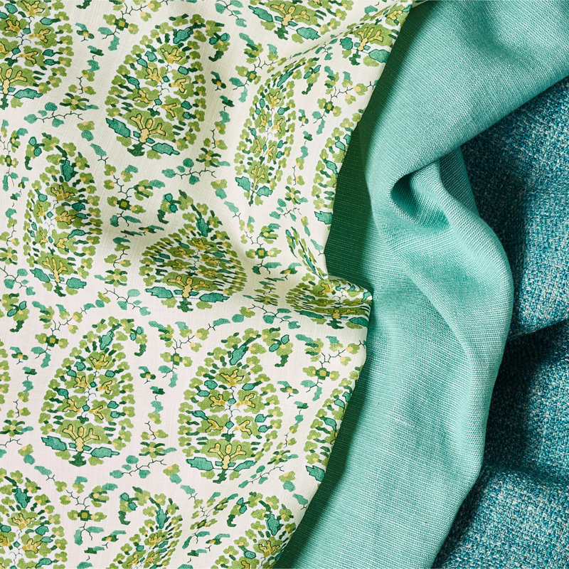 En Vacances II Rougier Fabric, Green