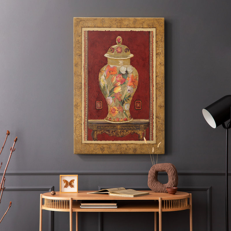 Romantic Urn II -Gallery Wrapped Cavas, 12" H x 8" W