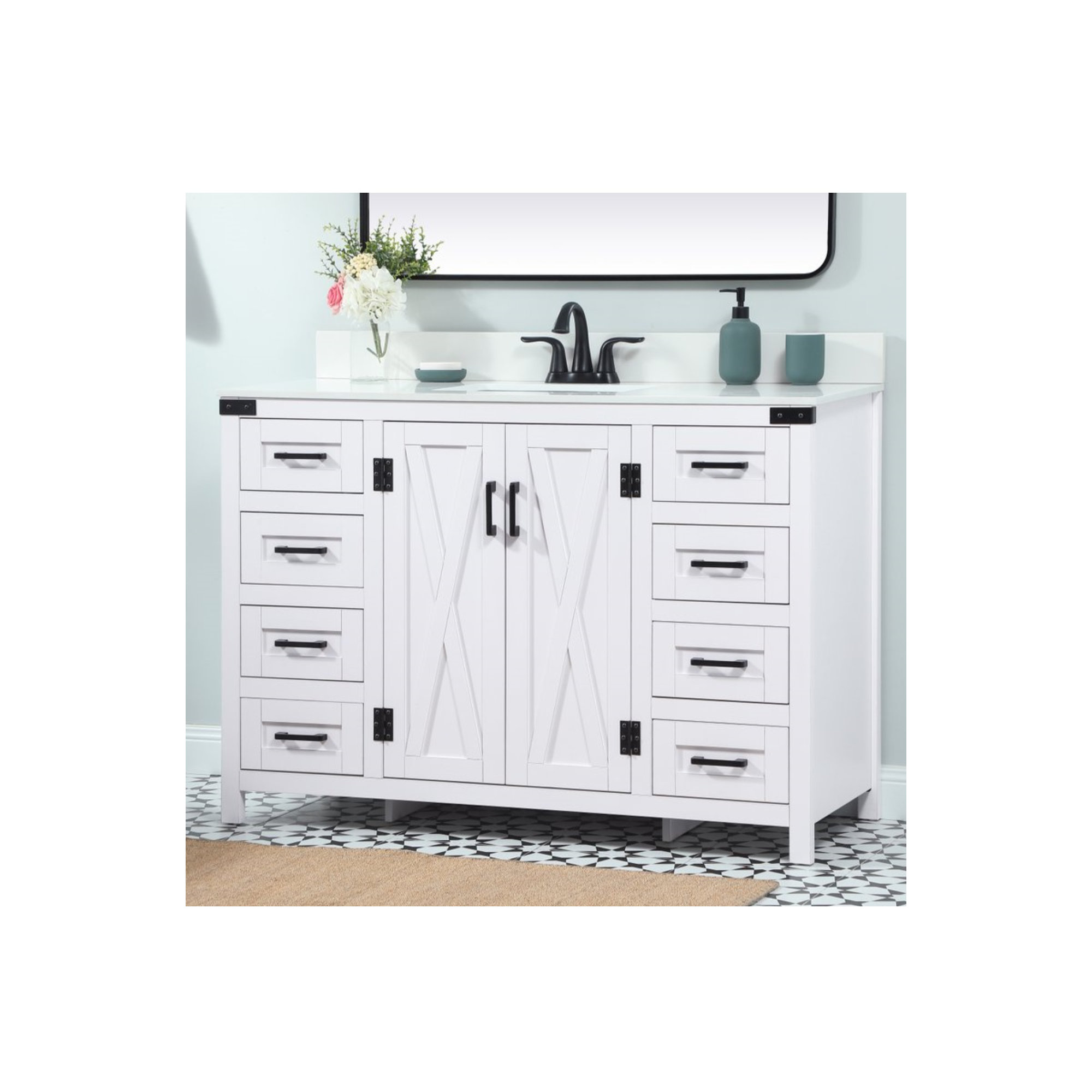 Slayton 48'' Single Bathroom Vanity, White