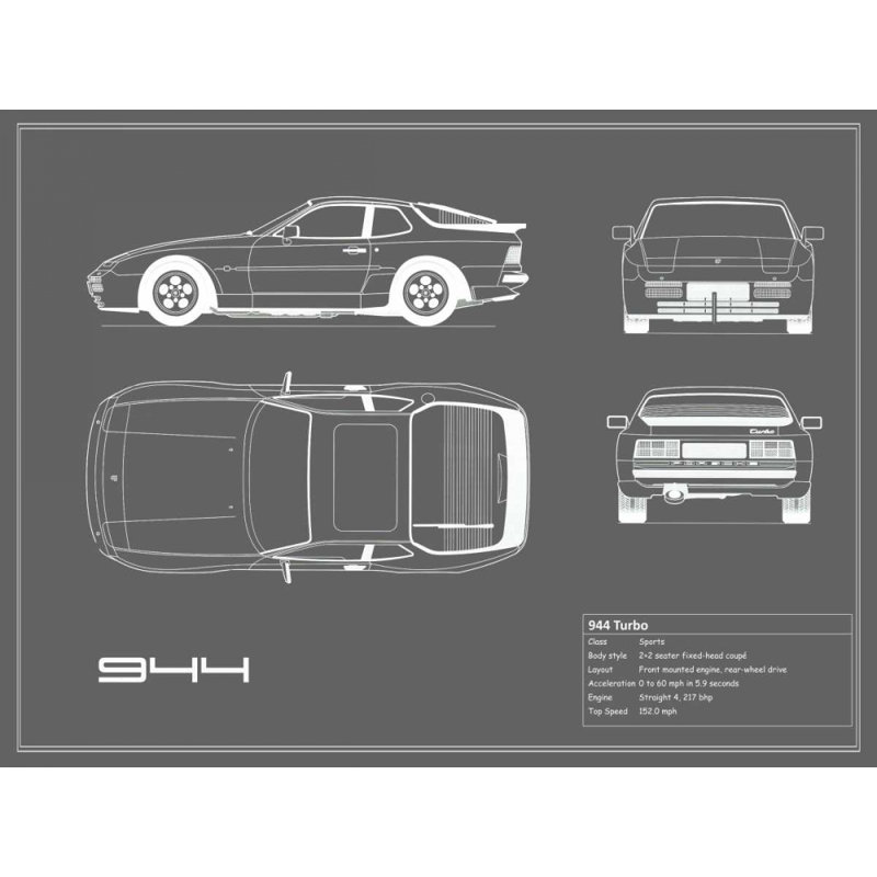 Affiche 944 Turbo-Grey par Mark Rogan (RGN112780)