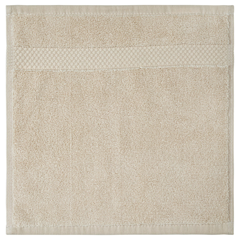 Splash 100% Cotton Zero Twist Washcloth Set, 550 GSM Soft Absorbent Cotton Washcloths & Face Towels for Bathroom, Spa & Daily Use, OEKO-TEX Certified, 3 Pack, Sand