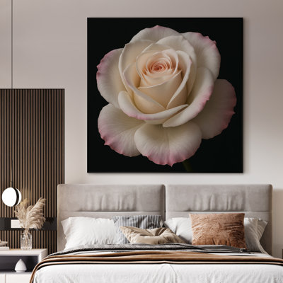 Très grande reproduction d'art sur toile - Fleur, art floral moderne, décoration pour le salon ou la chambre à coucher - «Assemblage requis du cadre (cadre non fini)»
