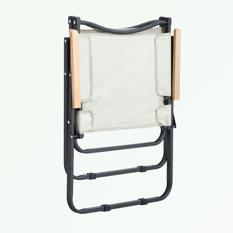 Fauteuils de patio pliants à structure métallique avec pieds robustes
