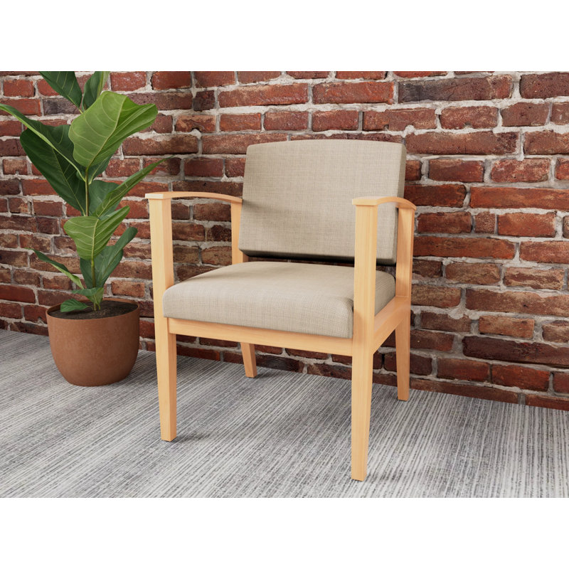 Chaise d’appoint ou d’invité amherst, Naturel, Chambray calcaire