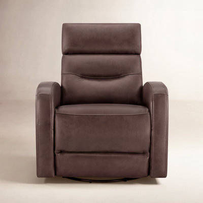 Wyat Sia Geniune Leather Swivel Power Recliner