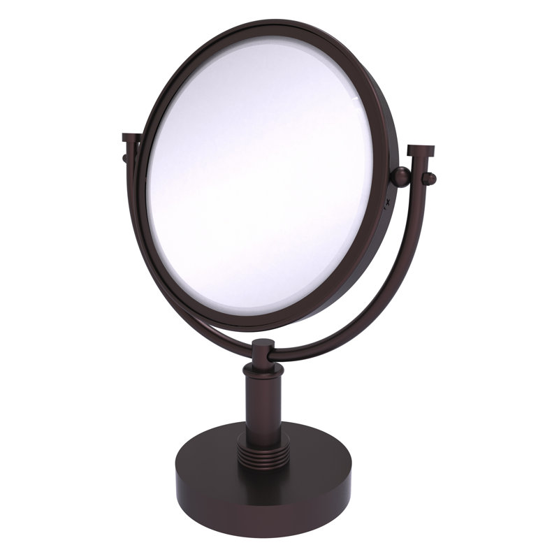 Miroir grossissant moderne et contemporain, Bronze antique, 2X