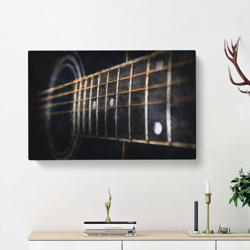 Strings of the Guitar - Wrapped Canvas, 40cm H x 60cm W x 4cm D