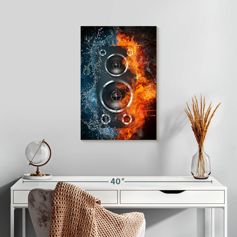 Abarca Fire and Water Loudspeaker, 24" H x 16" W