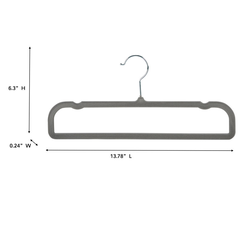 Ensemble de 10 cintres pour pantalons Simplvet, Gris