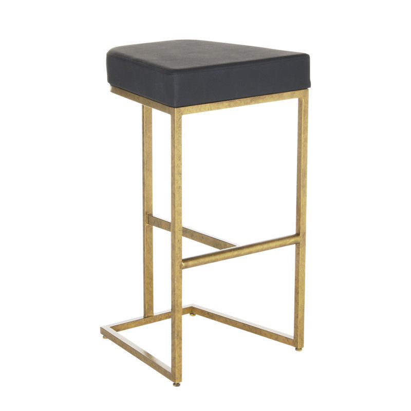 Patti's Stool, Black, Counter Stool (26'' Seat Height), Royal Gold