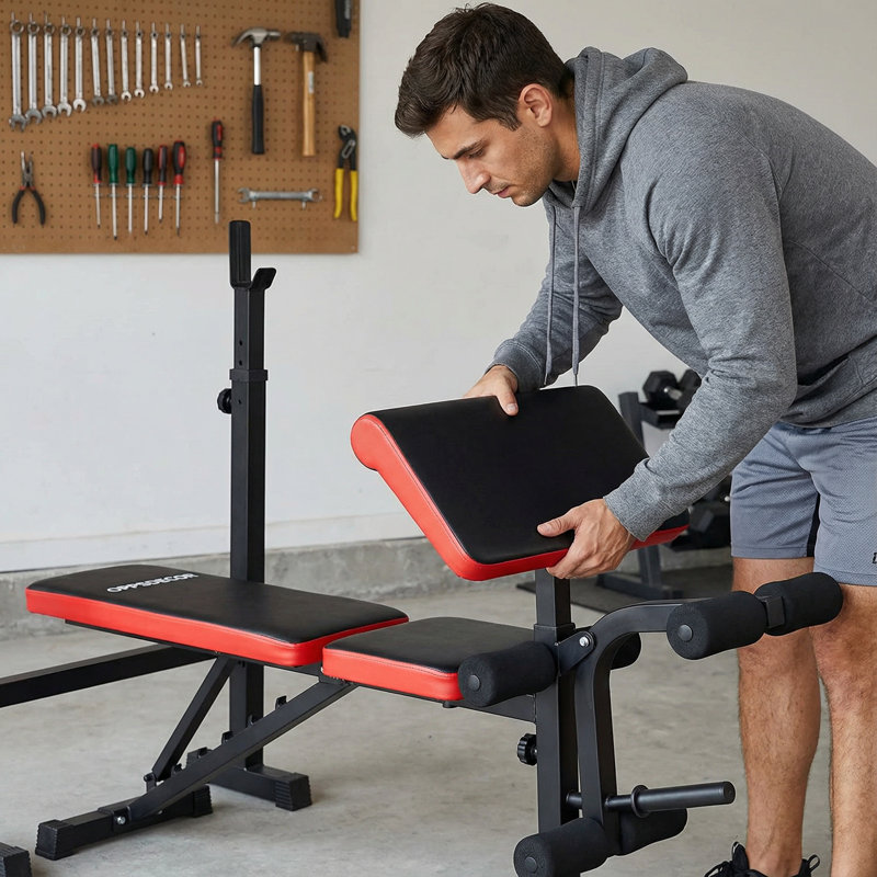 Banc de musculation professionnel avec extension des jambes - Station d'entraînement multifonctionnelle d'une capacité de 800 lb