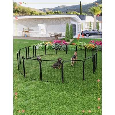 Extra Large Portable Dog Playpen, 16 Panels 40" Adjustable with Gate, Perfect for Medium and Large Breeds, Easy Storage