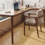 Bureau d'écriture en bois massif en L de couleur châtaignier clair-80621486-80621484