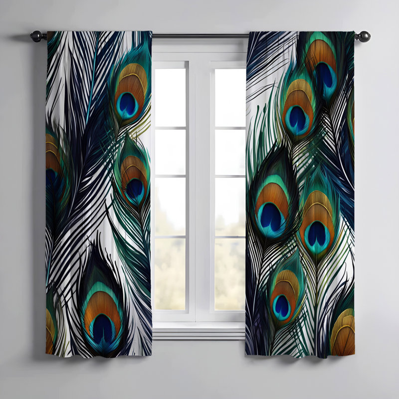 Edwynn Semi Sheer Curtain Pair, 40" W x 82" L