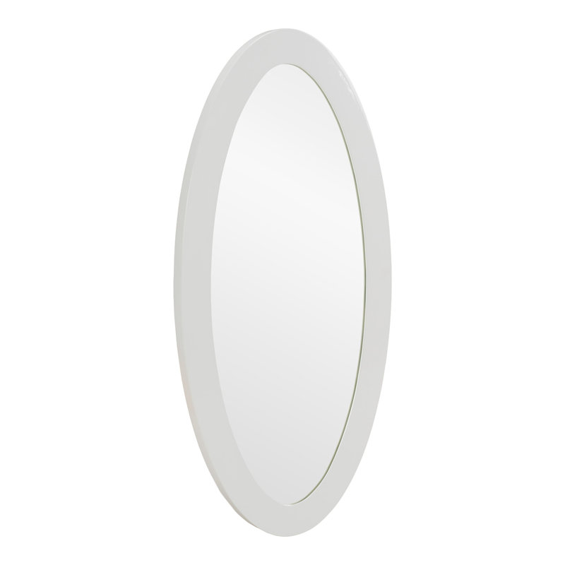Legend - Miroir ovale blanc ultrabrillant moderne