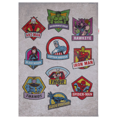 Wandaufkleber Avengers Badges