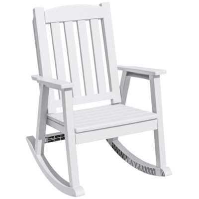 Chaise berçante d'extérieur en résine pour terrasse, patio et balcon