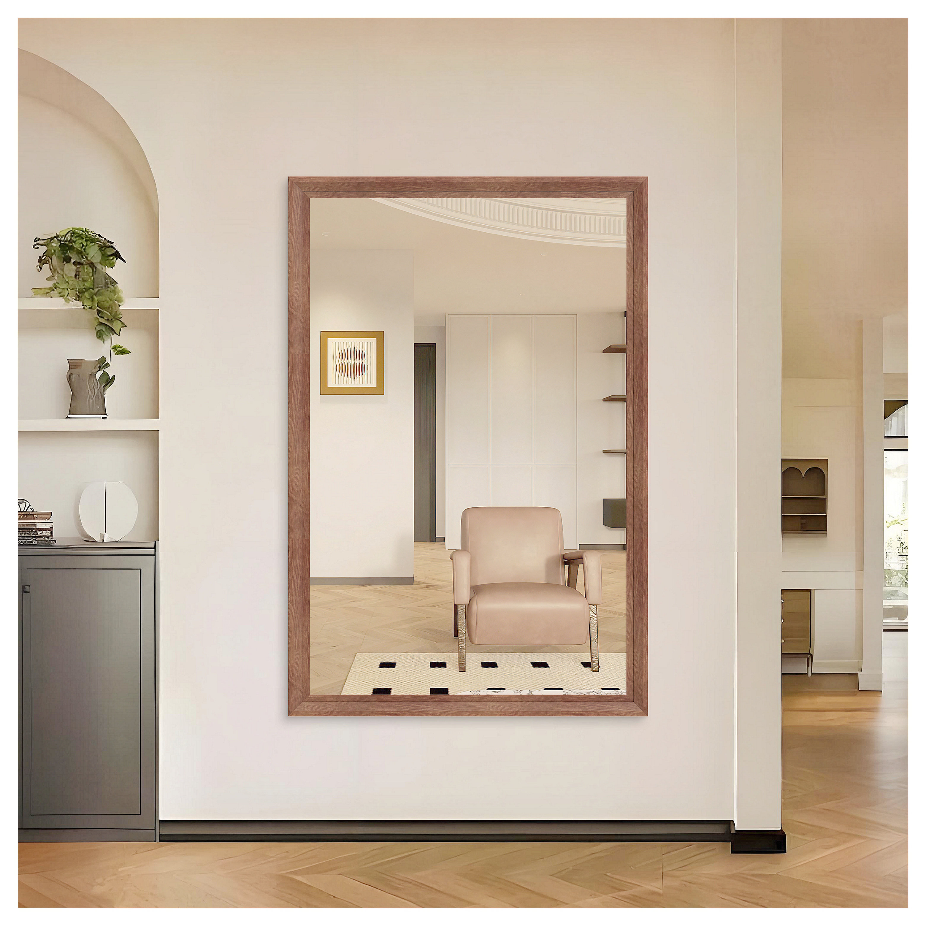 Latitude Run® 60x40 Inch Oversized Modern Rectangle Bathroom Mirror ...