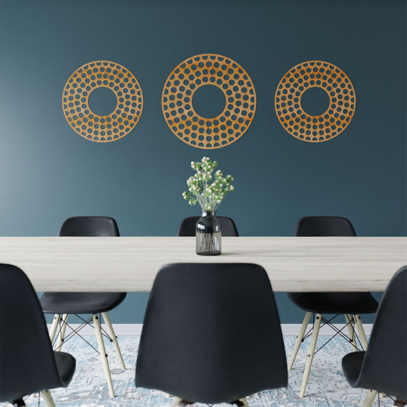 Médaillon de plafond en bois Fink, H 40 po x l 40 po x P 0,38 po, Aulne