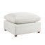 Mobilier de salon modulaire 5 pièces moderne avec deux repose-pieds rembourrés en tissu beige-131300443