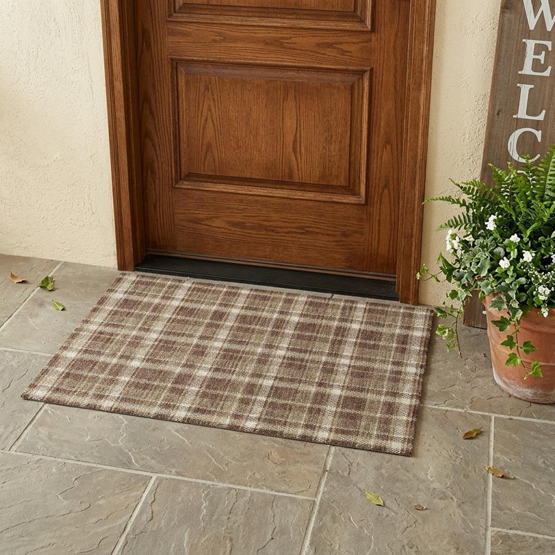 Tapis intérieur antidérapant lavable antidérapant 2 pi x 3 pi chocolat et ivoire 2 pi x 3 pi