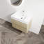 Meuble-lavabo simple 30 po avec plateau en plastique Alkeria-812891292