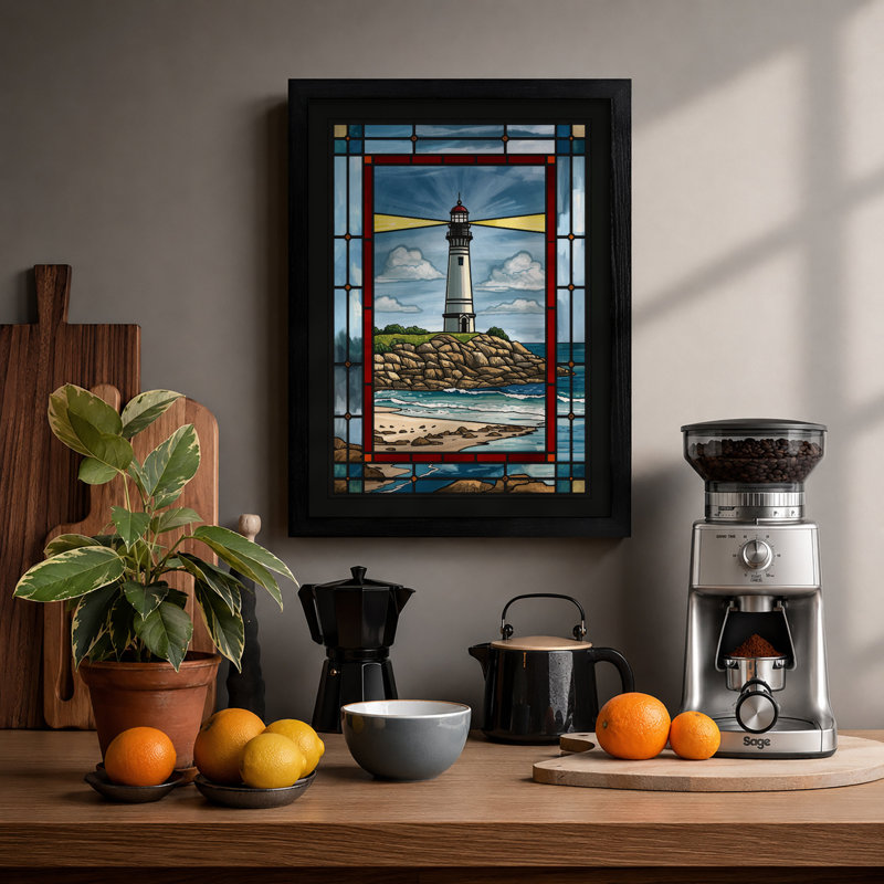 Lighthouse Keeper Geometric - Print, Black, A3 - 42.0 x 29.7 cm