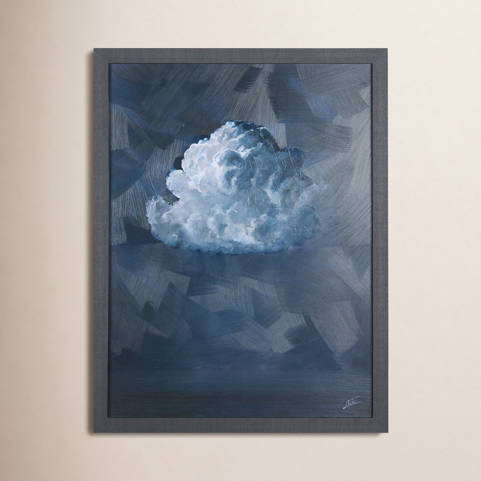 Night Cloud I Hand-Embellished Print, Night Cloud I