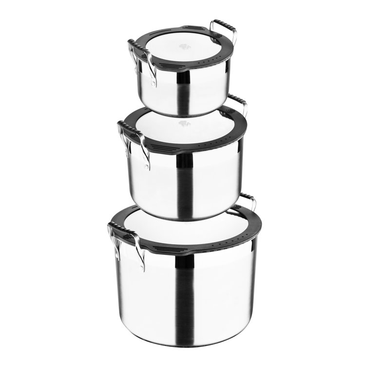 Bourgeois 3-Piece Pot Holder Set (Set of 3) Wayfair Basics Color: Black