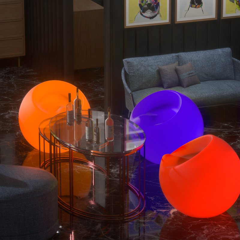19'' Plug-in Integrated LED Color Changing 16 RGB Color Changing LED Light Indoor Outdoor Illuminated