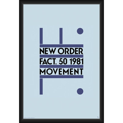  Officially Licensed New Order - Fact 50 - Framed Art Poster - 24 x 36 Inch - Sturdy Engineered Wood Frame with Plexi Glass - Ready to Hang