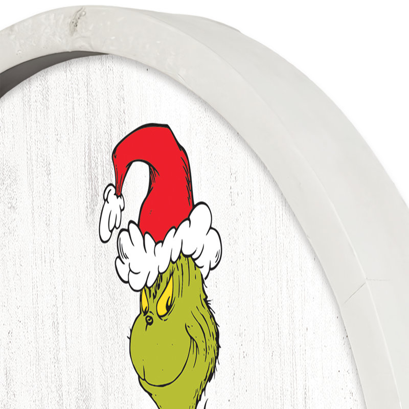 «The Grinch Season's Grinch-ings», reproduction encadrée brune, Blanc