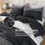 Ensembles d'édredon pleine grandeur Andency noir blanc gris - ensemble de literie léger 3 pièces, édredon toutes saisons en duvet synthétique (1 édredon, 2 taies d'oreiller)-124498872-124764803