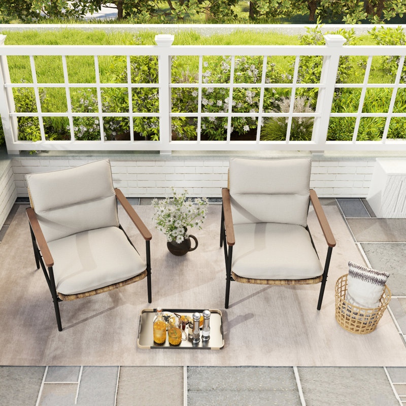 Darrel Aluminum Wicker Outdoor Lounge Chairs