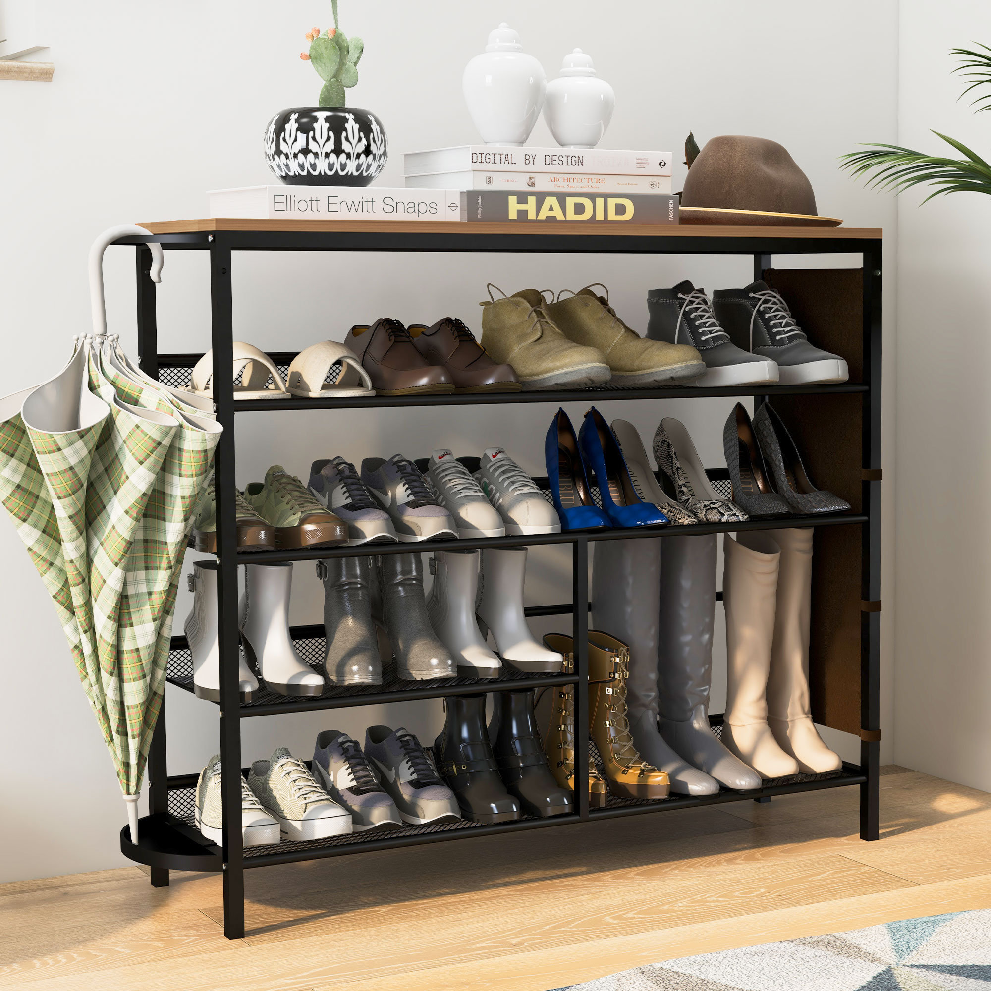 17 Stories 21 Pair Shoe Rack & Reviews | Wayfair