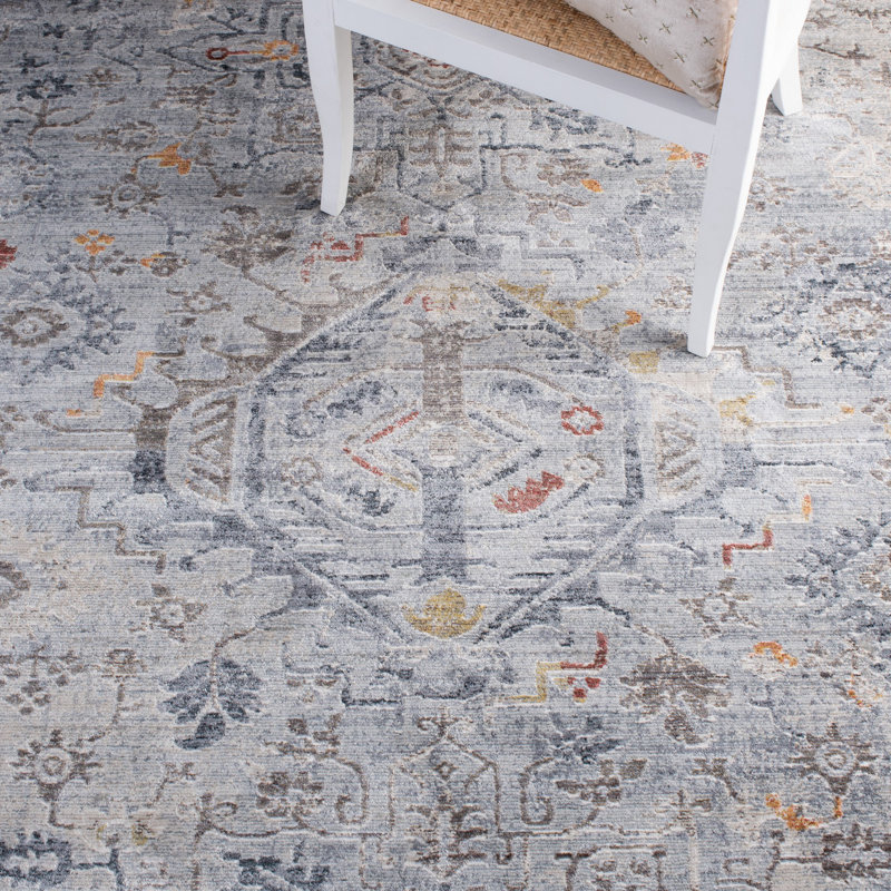 Tapis gris Smitherman, Rectangle 5 pi 1 po x 7 pi 6 po