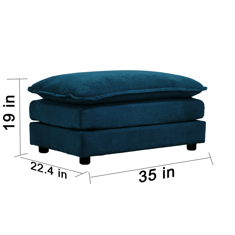 Chenille, assorti à divers styles de décoration, pièce polyvalente remplie de bleu éponge élevée, confort supérieur