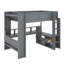 Lit mezzanine double avec bureau