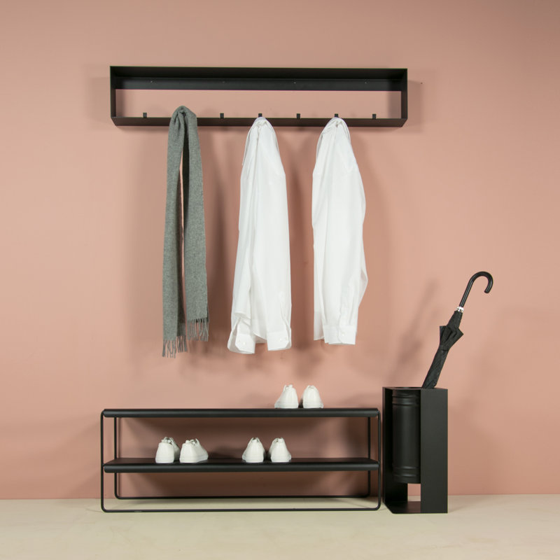 NIVO 10 Pair Shoe Rack, Black