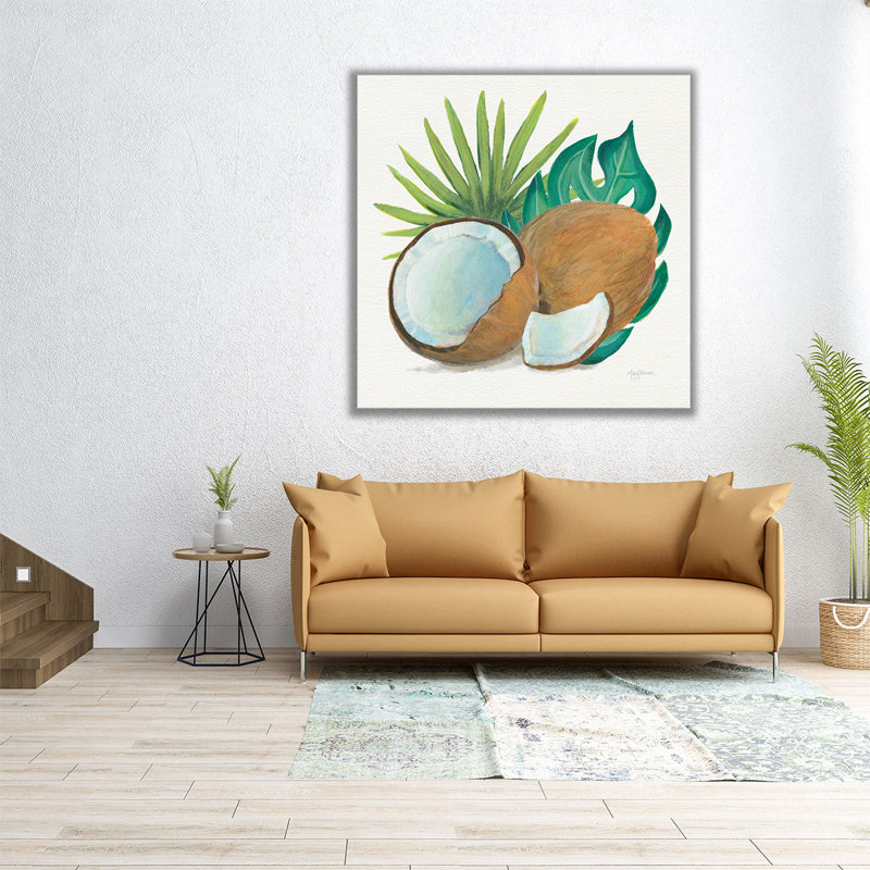 Cocotier V - reproduction d'art sur toile, H 30 po x l 30 po