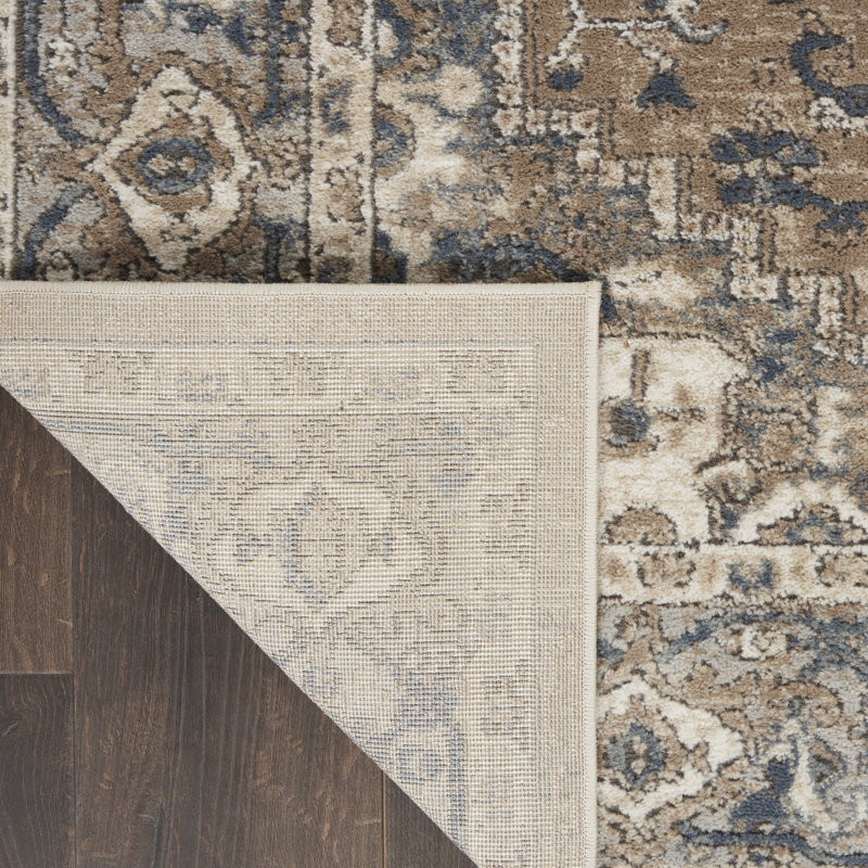 Tapis oriental beige / gris Jurado, Rectangle 7 pi x 10 pi