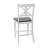 Commercial Grade Solid Wood Modern Farmhouse Cross Back Dining Stool with Footrest-236123756-236123762