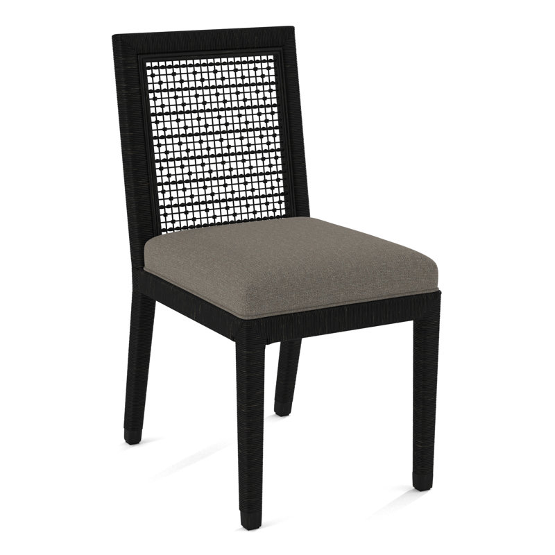 Pine Isle Side Chair, Honey, Beige Performance Fabric; 0851-73